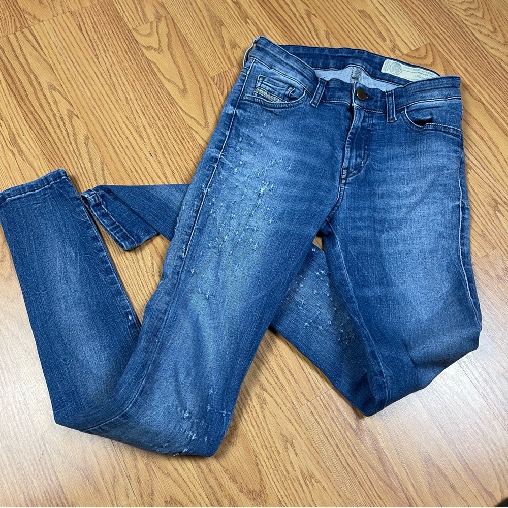 Diesel Slandy Blue Super Slim-Skinny Regular Waist Jeans